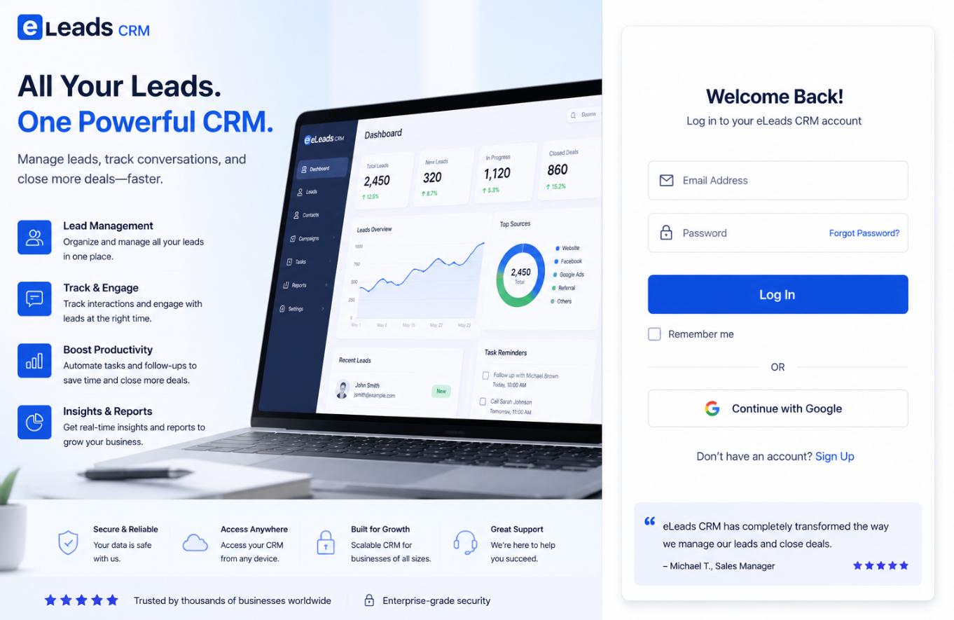 Elead CRM Login: Where to Sign In and What to Do If It Fails