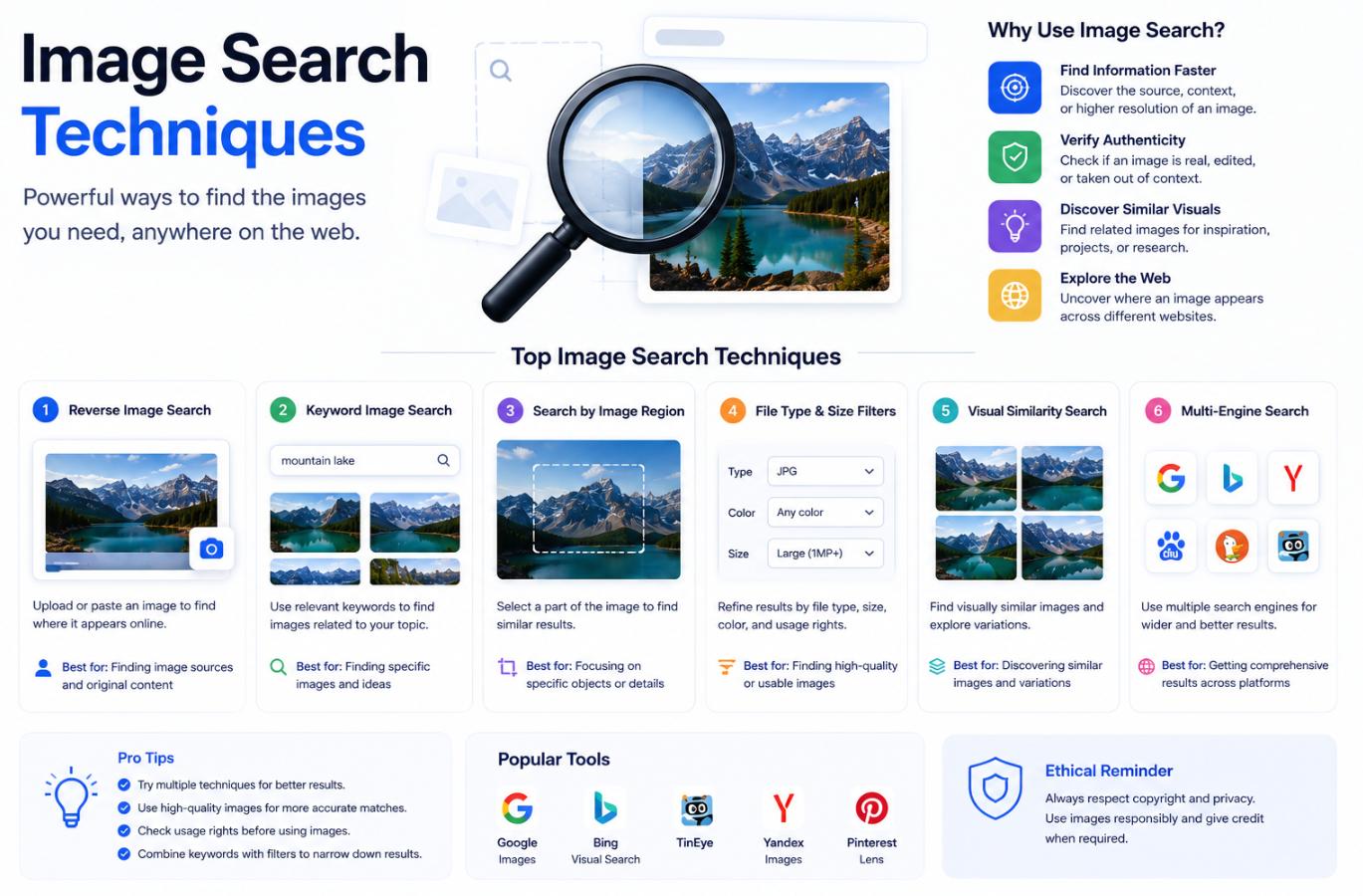 Image Search Techniques: From Basic Queries to Verification