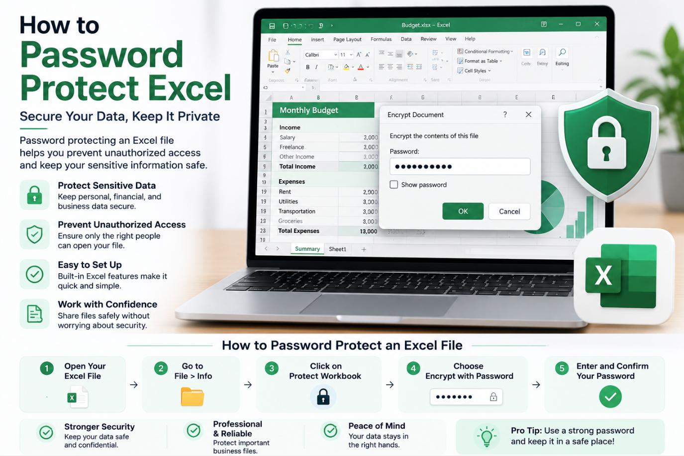 Password Protect Excel – Four Ways and When to Use Each