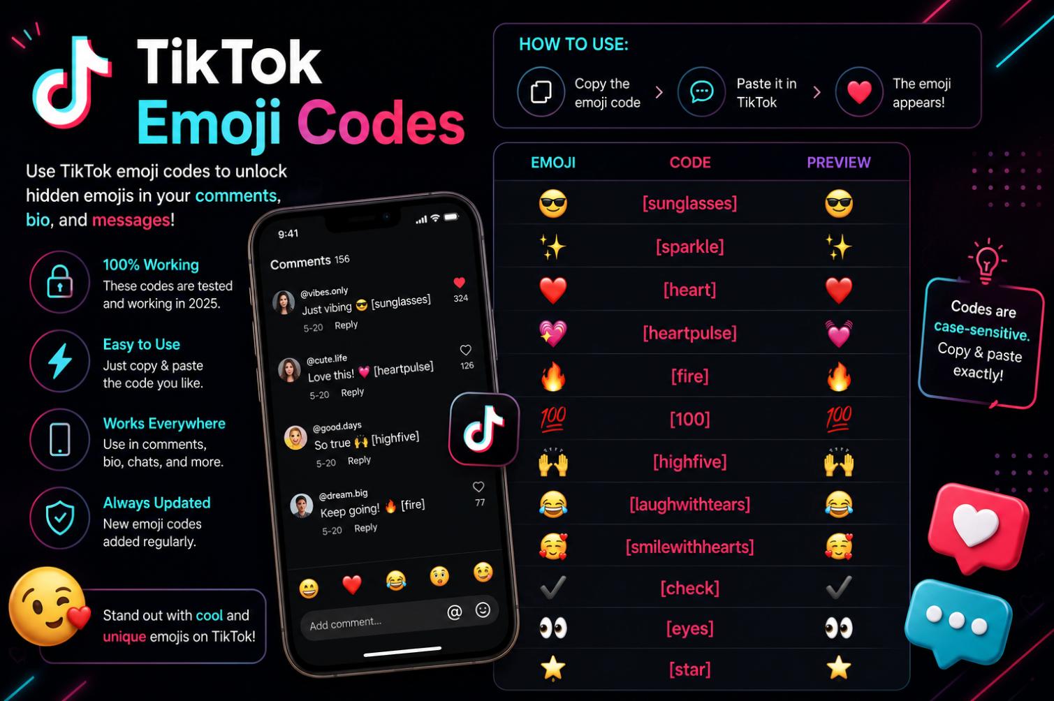 TikTok Emoji Codes: The Full List and How to Use Them